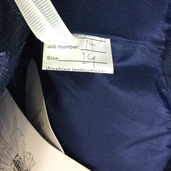 FORMAL XL 1X plus blue mother of bride gala lace sleeves knee dress NEW B112 - Picture 8 of 8